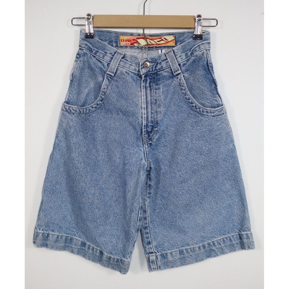 JNCO Jeans Shorts Flamehead Baggy Skater Y2k Youth 25 - Picture 2 of 9
